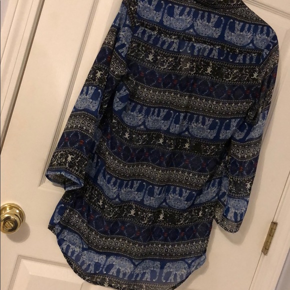 Rue 21 Elephant Long Sleeve Boho EUC - Picture 6 of 6